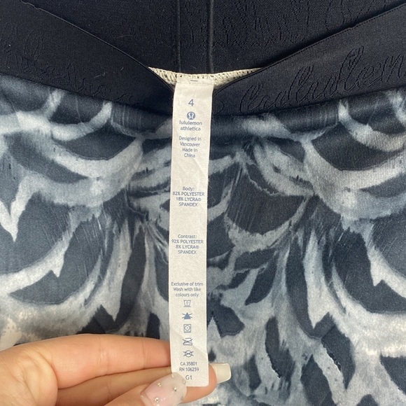 LULULEMON Wunder Under Pant*SE Dance Pretty Plume Angel Wing Black RARE - Picture 8 of 12